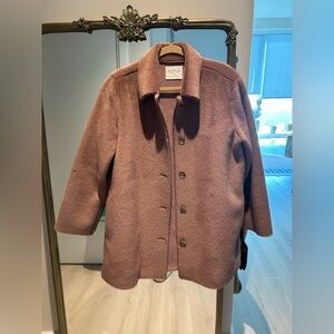 Women's Coat in Dusty Rose - Velvet by Graham & Spencer pink faux fur size large